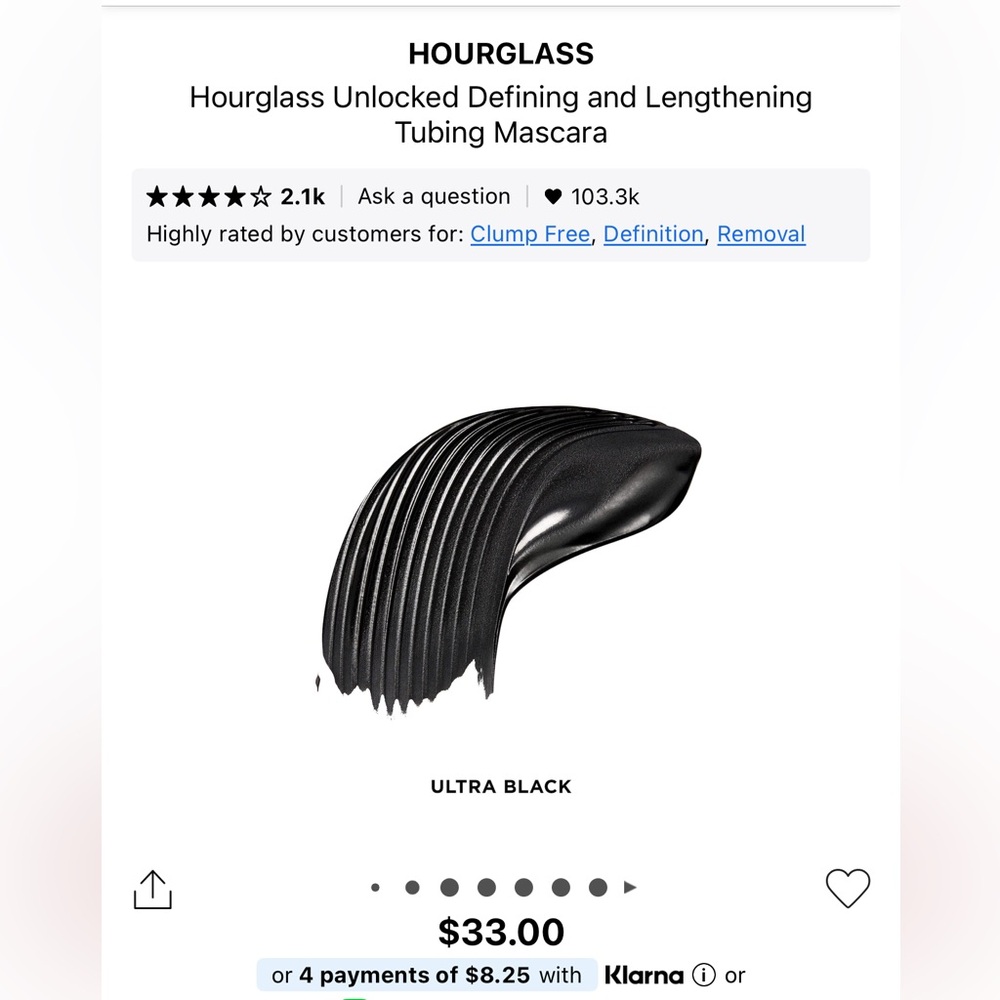 Hourglass Unlocked Instant Extensions Mascara in Ultra Black - Picture 4 of 4